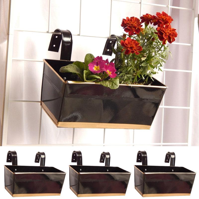 Buy Adro Planter (Black) - Set Of Three Pots & Planters from Vaaree