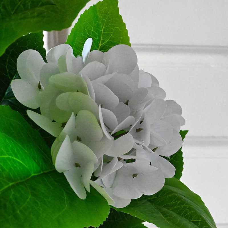 Buy Faux Everlasting Hydrangea Plant With Pot (White) - 2.5 Feet Artificial Plants from Vaaree