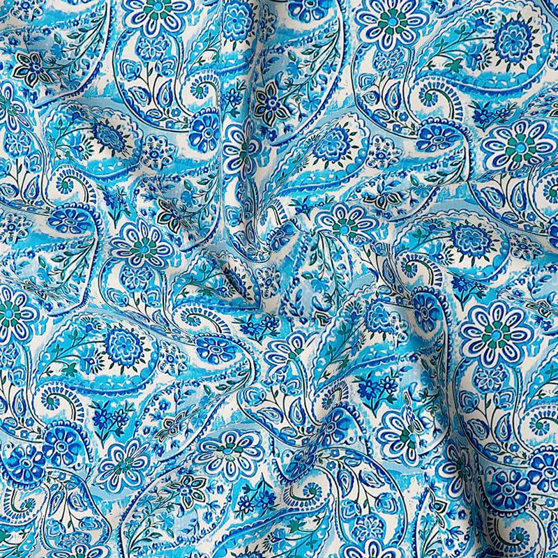 Buy Manohara Floral Bedsheet - Blue Bedsheets from Vaaree