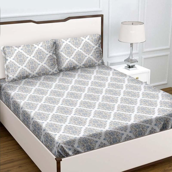 Buy Motif It Paisley Bedsheet - Blue & White at Vaaree online | Beautiful Bedsheets to choose from