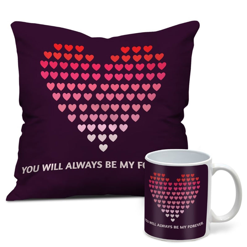 Buy Hearty Grade Cushion Cover & Mug (300 ML) - Two Piece Set Gift Box from Vaaree