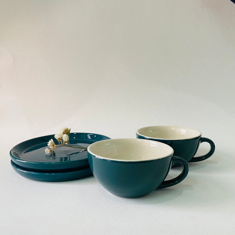 Tea Cup & Saucer - Zenona Cup & Saucer - Set Of Two