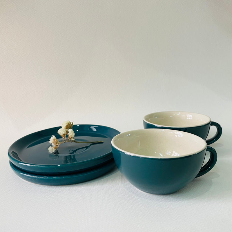 Tea Cup & Saucer - Zenona Cup & Saucer - Set Of Two