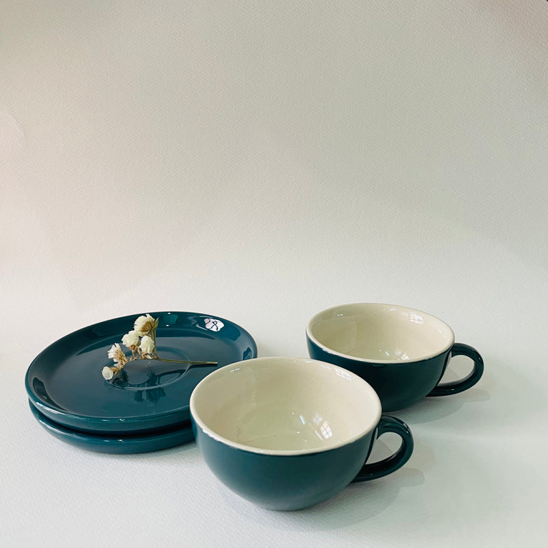 Tea Cup & Saucer - Zenona Cup & Saucer - Set Of Two