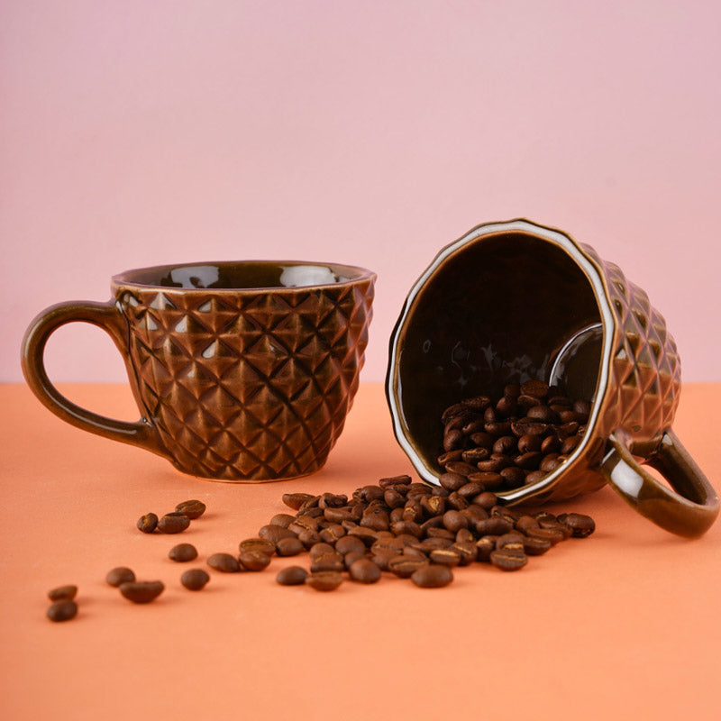 Buy Rossana Cup (220 ML ) - Brown Mug & Tea Cup from Vaaree