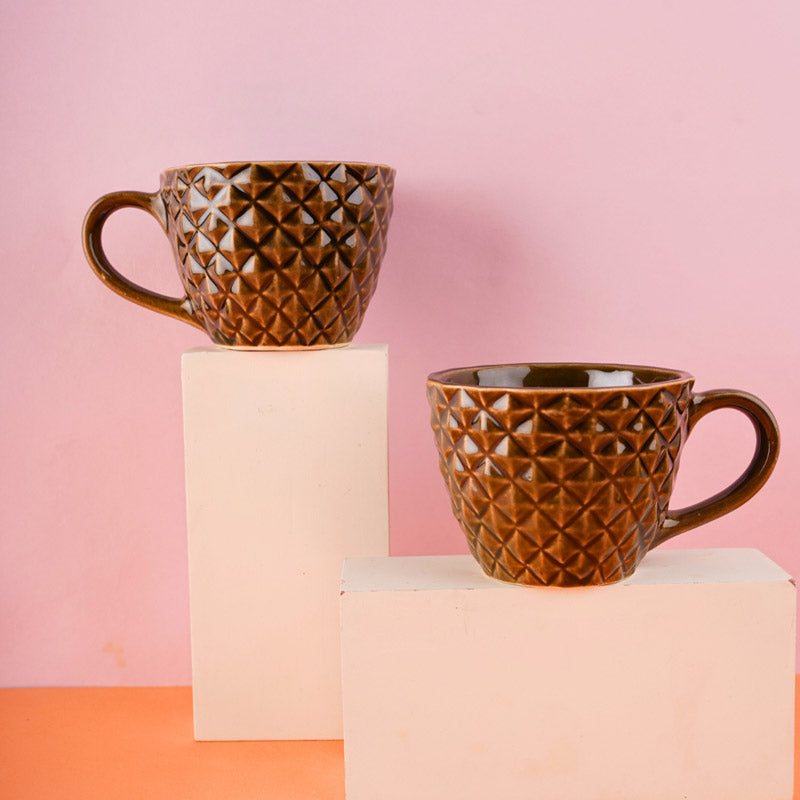 Buy Rossana Cup (220 ML ) - Brown Mug & Tea Cup from Vaaree