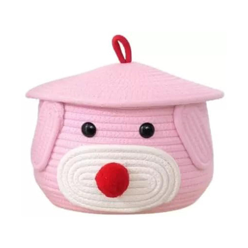 Storage Basket - Doggo Dude Kids Rope Basket - Pink