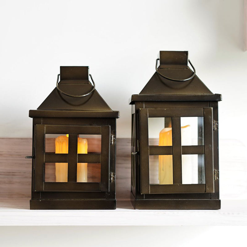 Buy Dukio Lantern Tealight Candle Holder (Brown) - Set Of Two Tea Light Candle Holders from Vaaree