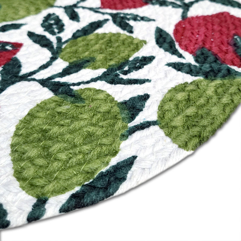 Table Mat - Fruity Farm Placemat - Green & Maroon