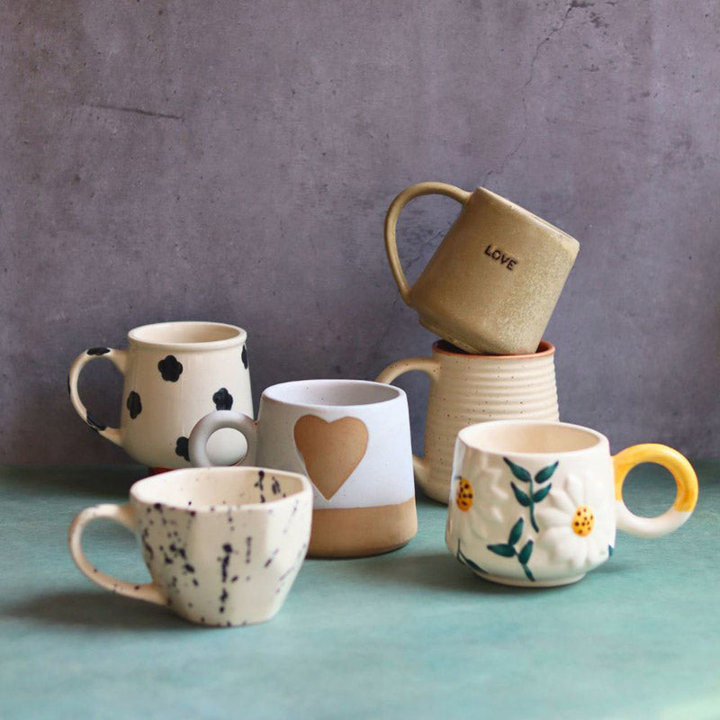 Buy Kaldor Ceramic Cup (250 ML) - Set of Six Mug & Tea Cup from Vaaree