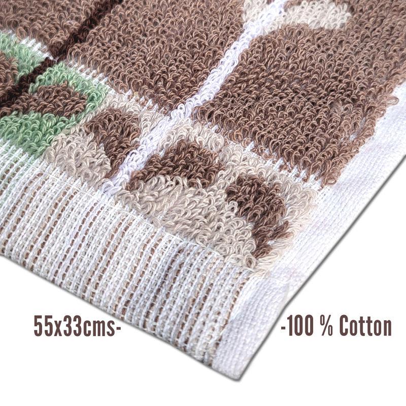 Buy Treevo Hand Towel (Brown & Blue) - Set Of Two Hand & Face Towels from Vaaree