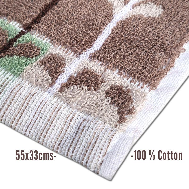 Buy Treevo Hand Towel (Brown & Red) - Set Of Two Hand & Face Towels from Vaaree