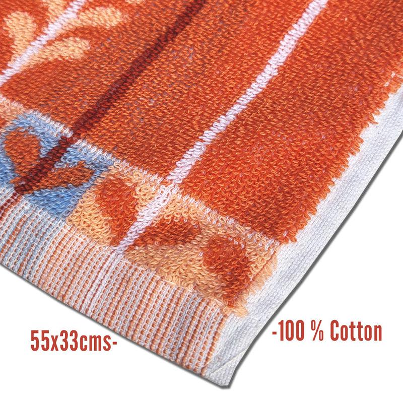 Buy Treevo Hand Towel (Brown & Orange) - Set Of Two Hand & Face Towels from Vaaree