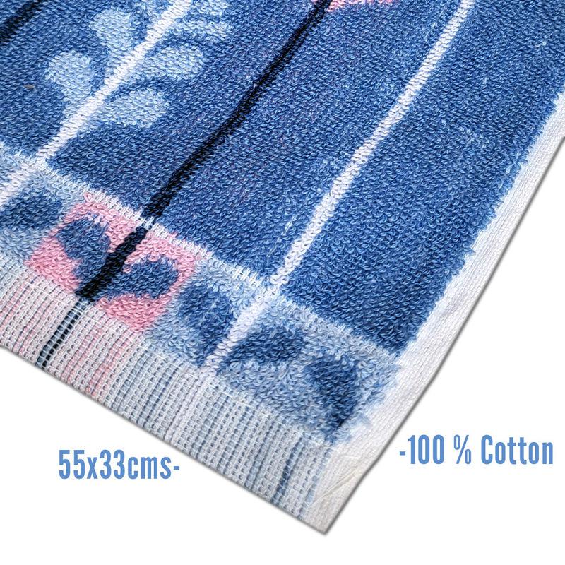 Buy Treevo Hand Towel (Brown & Blue) - Set Of Two Hand & Face Towels from Vaaree