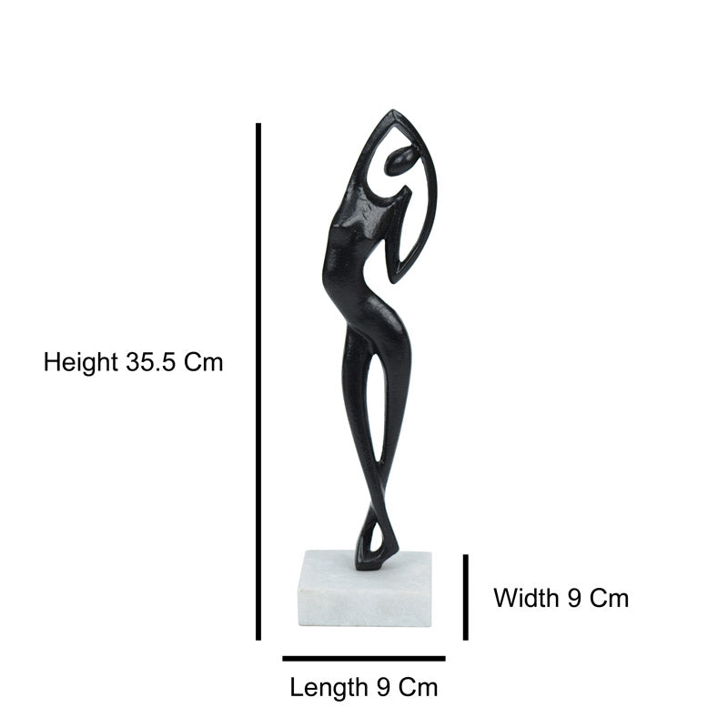 Buy Stretch Shape Showpiece - Black Showpieces from Vaaree