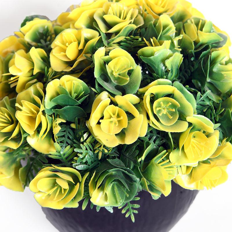 Buy Faux Botanic Yellow Rose Plant With Pot Artificial Plants from Vaaree