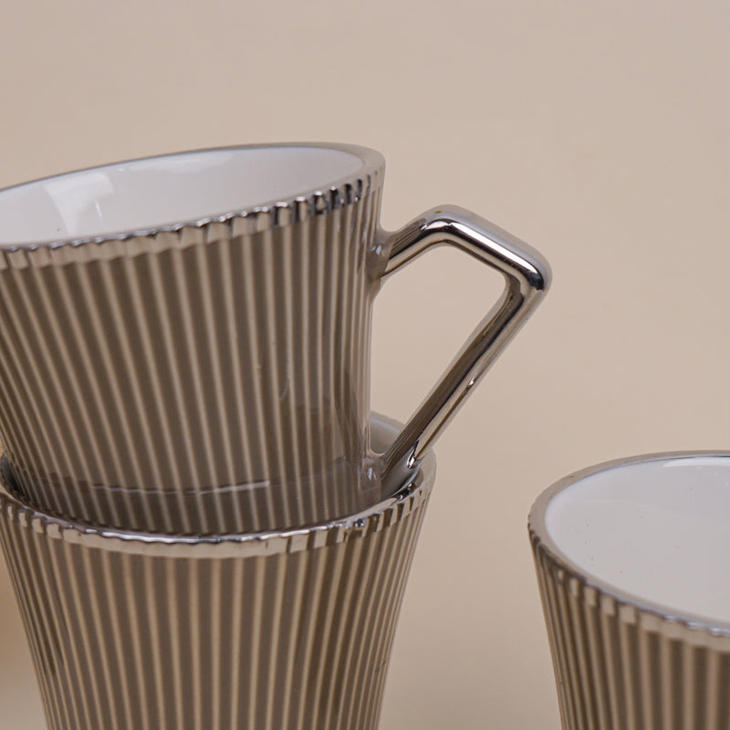 Buy Thira Brown Ceramic Cup (180 ML) - Set Of Six Mug from Vaaree