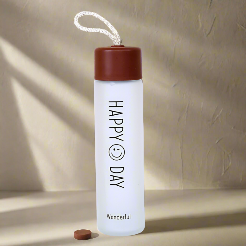 Bottle - Happy Day Water Bottle (340 ML) - Maroon