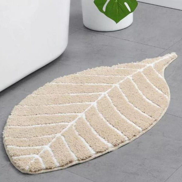 Buy Leafy Affair Bathmat - Beige Bath Mats from Vaaree