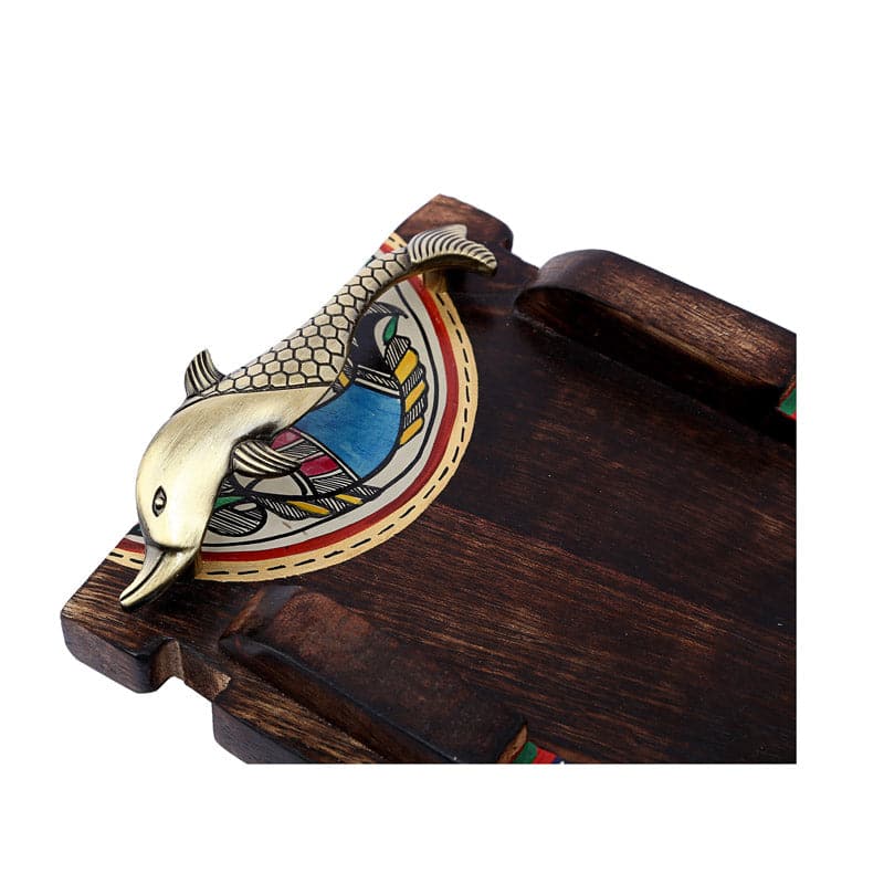 Buy Thenaya Wooden Tray Serving Tray from Vaaree