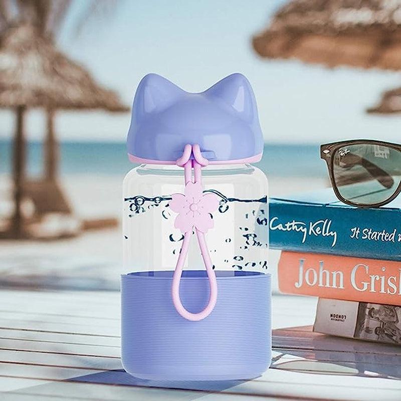 Buy Meow Hydration Kids Water Bottle (340 ML) - Purple Bottle from Vaaree