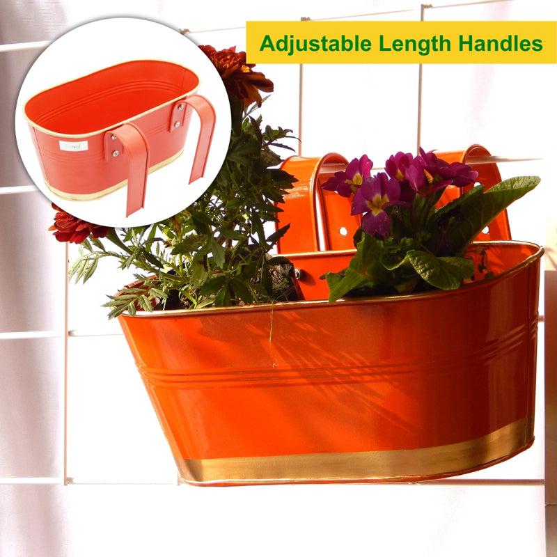 Buy Norva Hanging Planter (Orange) - Set Of Six Pots & Planters from Vaaree