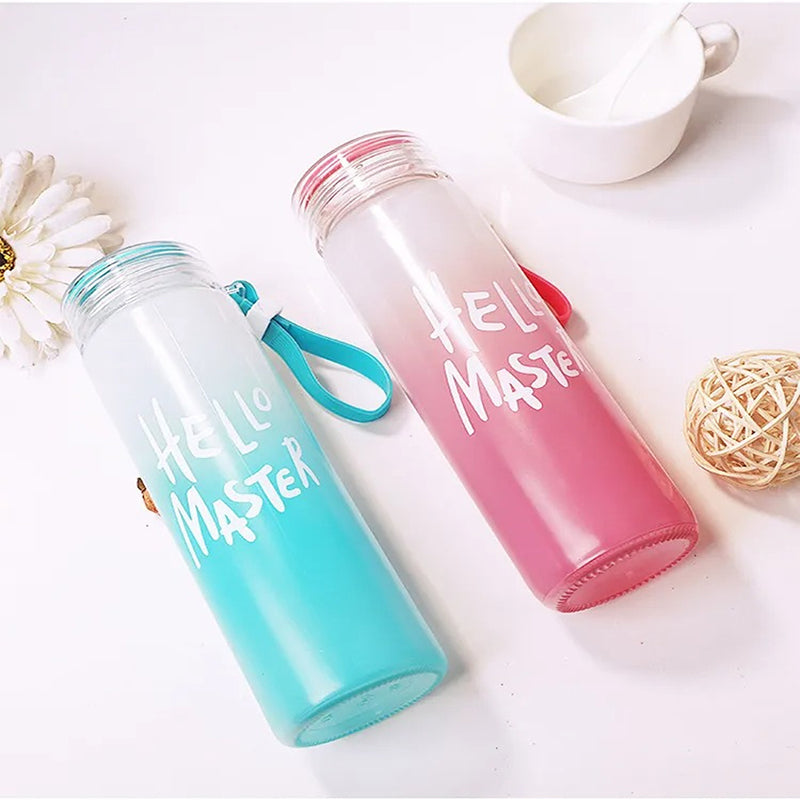 Bottle - Hello Master 400 ML Water Bottle (Pink & Blue) - Set Of Two