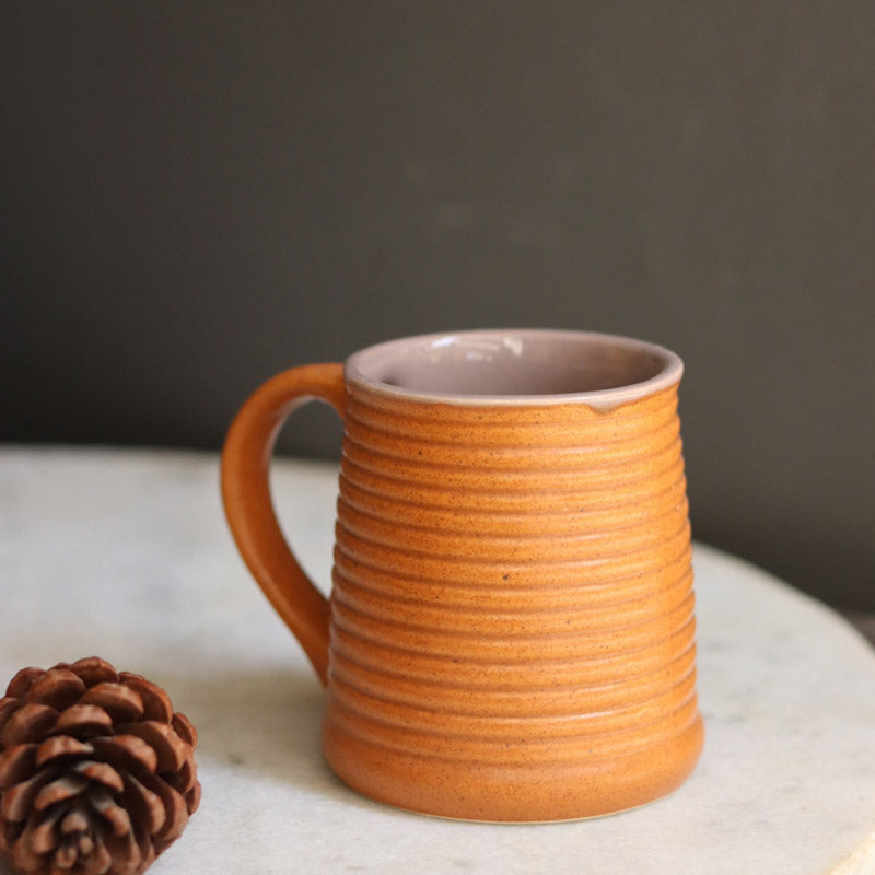 Buy Venia Rust Ceramic Mug (220 ML) - Set of Two Mug & Tea Cup from Vaaree