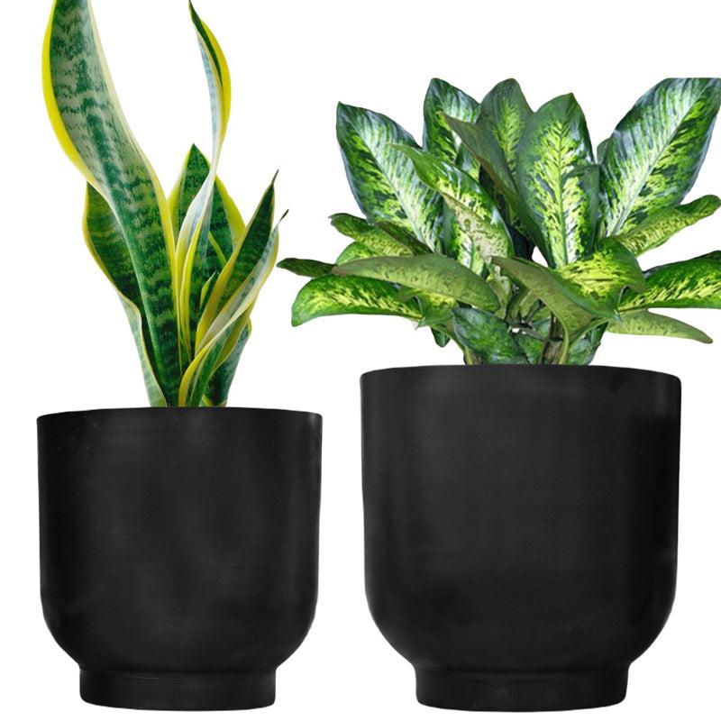 Buy Bromo Metal Planter (Balck) - Set Of Two Pots & Planters from Vaaree