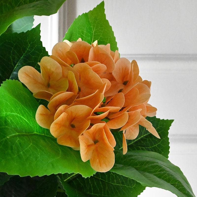 Buy Faux Everlasting Hydrangea Plant With Pot (Yellow) - 2.5 Feet Artificial Plants from Vaaree