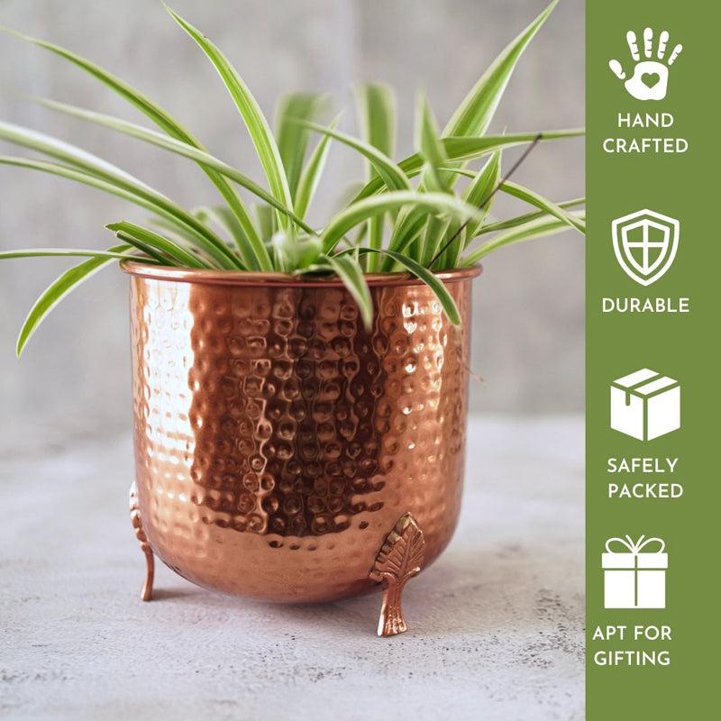 Buy Finasa Metal Hammered Planter - Copper Pots & Planters from Vaaree