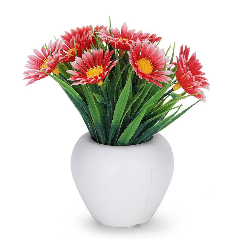 Buy Faux Daisy Dove Plant With Pot - Set Of Three Artificial Plants from Vaaree