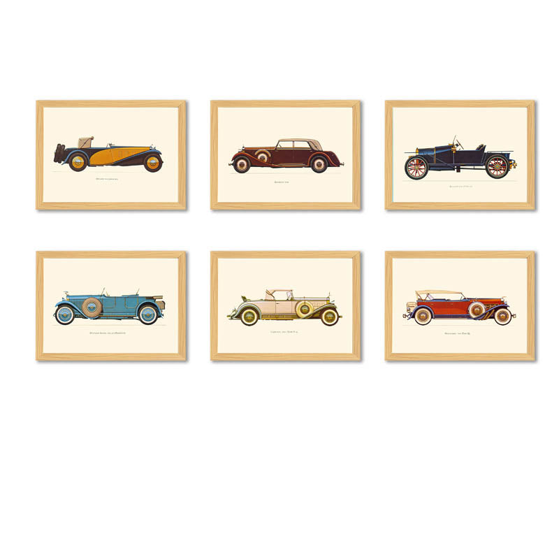 Buy Retro Vroom Wall Art - Set Of Six Wall Art & Paintings from Vaaree