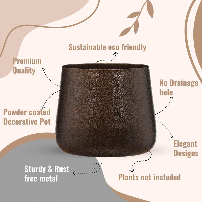 Buy Nita Handcrafted Planter - Brown Pots & Planters from Vaaree