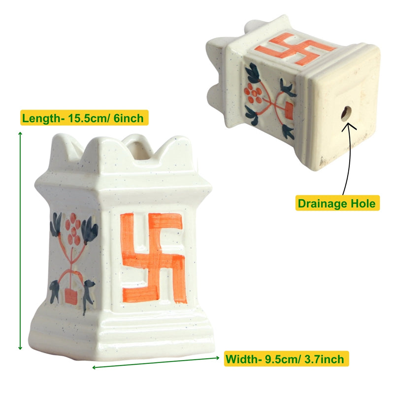 Buy Swastika Planter - White Pots & Planters from Vaaree