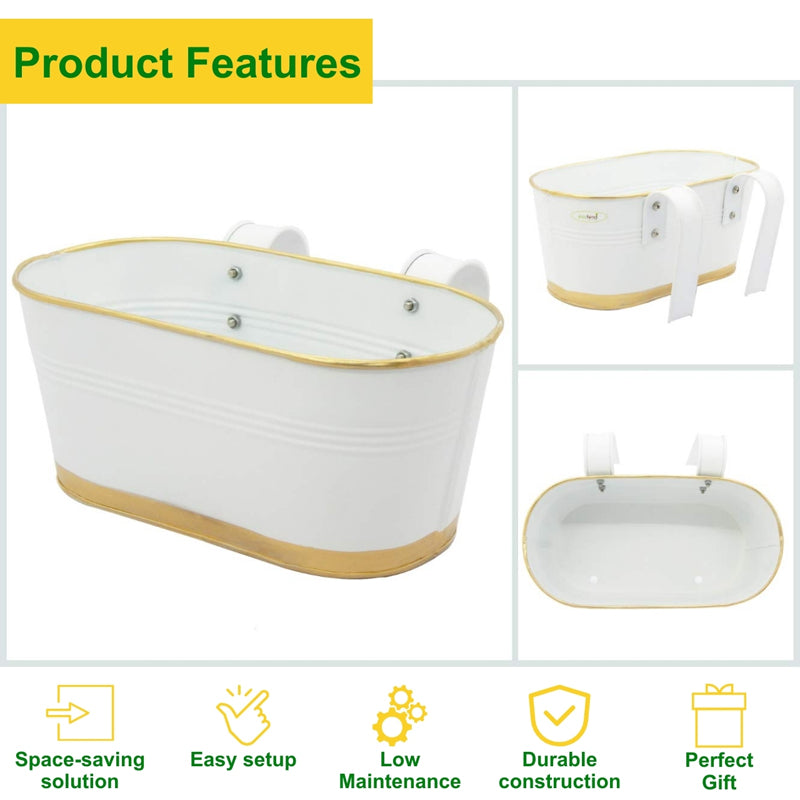 Buy Norva Hanging Planter (White) - Set Of Three Pots & Planters from Vaaree