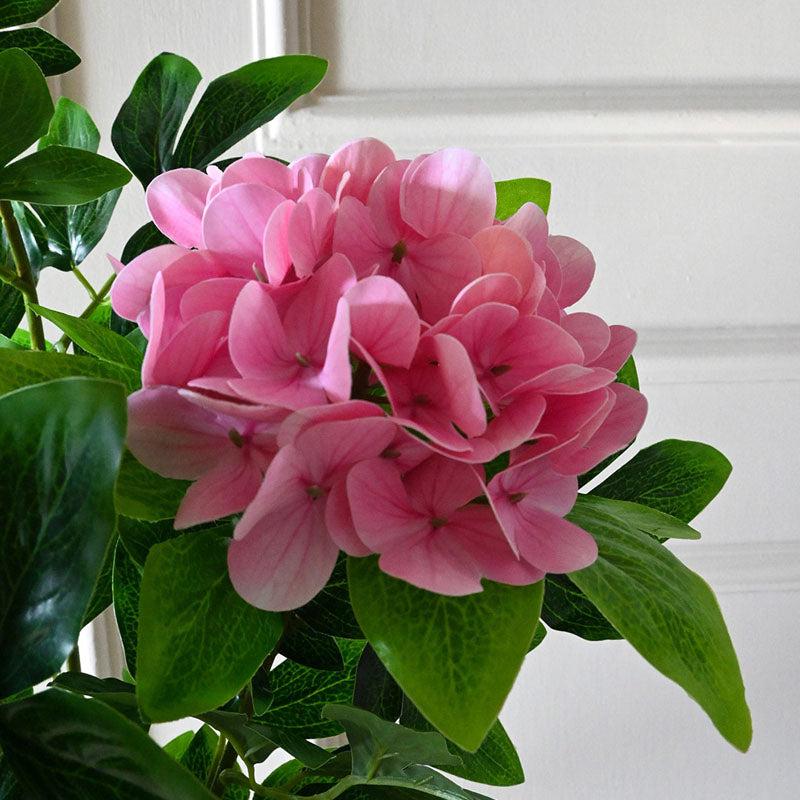 Buy Faux Everlasting Hydrangea Plant With Pot (Baby Pink) - 2.5 Feet Artificial Plants from Vaaree