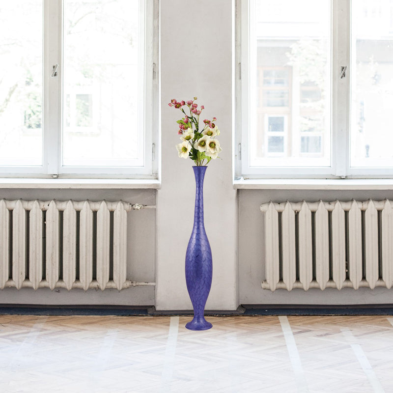 Buy Yiska Lacquered Floor Vase - Blue Floor Vase from Vaaree