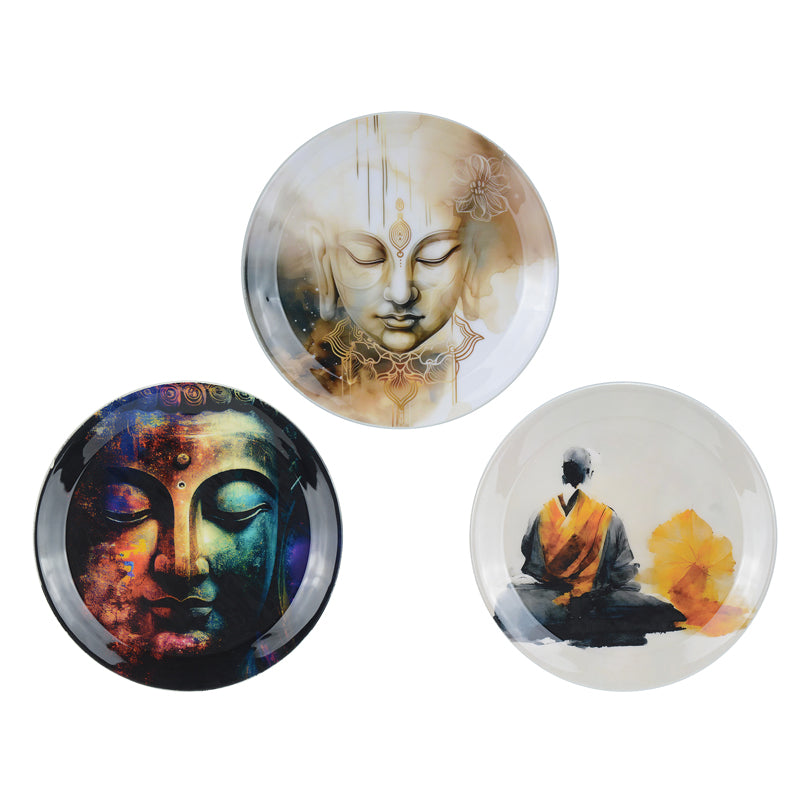 Buy Buddha Nama Wall Plate - Set Of Three Wall Plates from Vaaree