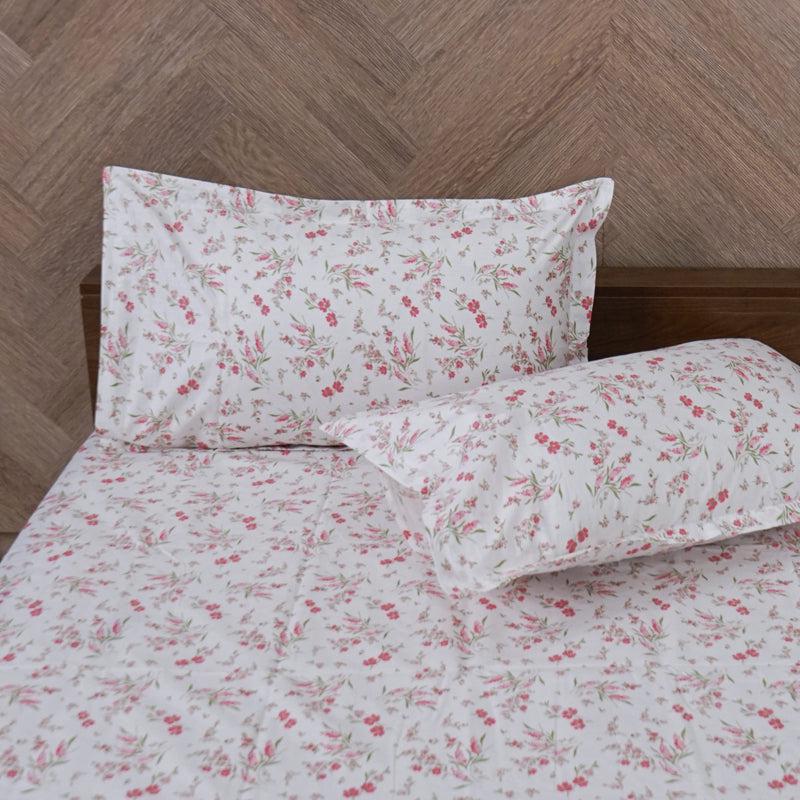 Buy Peila Floral Bedsheet - Rust Bedsheets from Vaaree