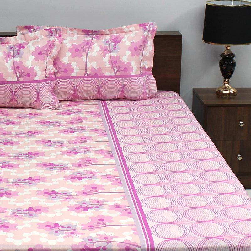 Buy Warhi Floral Bedsheet - Pink Bedsheets from Vaaree