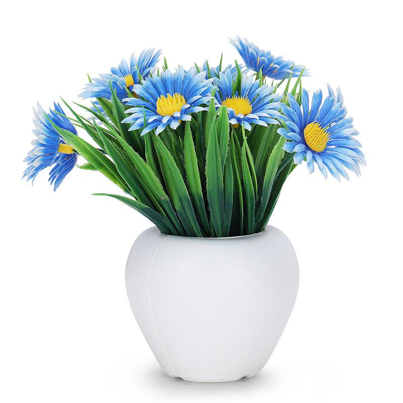 Buy Faux Daisy Love Plant With Pot - Set Of Three Artificial Plants from Vaaree