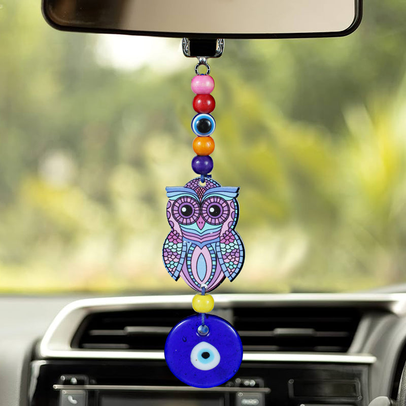 Wall Accents - Boheme Owl Evil Eye Wall Hanging - Set Of Two