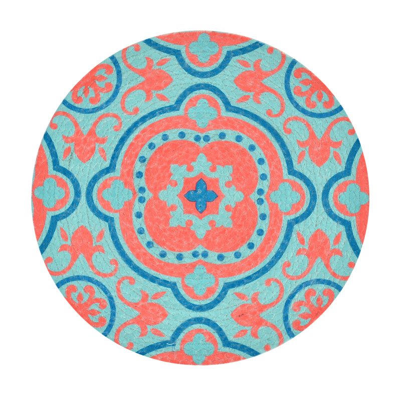 Table Mat - Garbha Round Placemat - Set Of Six