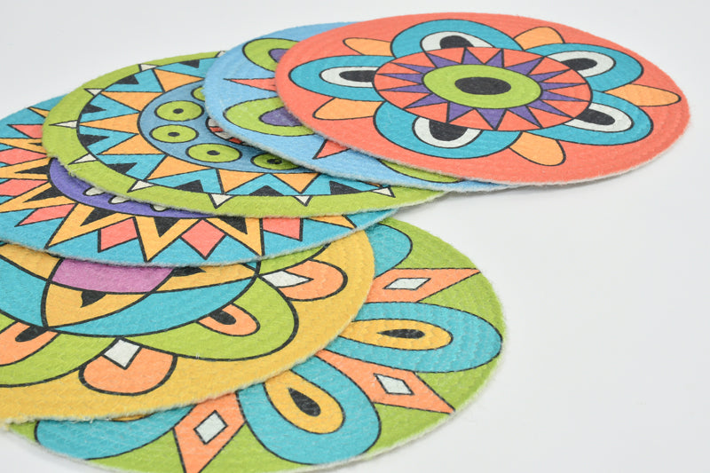 Table Mat - Jovie Round Placemat - Set Of Six