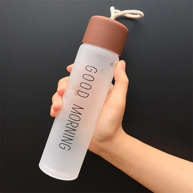 Bottle - Happy Morning Water Bottle (340 ML) - Brown