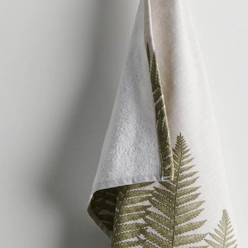 Buy Fern Touch Bamboo Terry Hand Towel - Set Of Two Hand & Face Towels from Vaaree