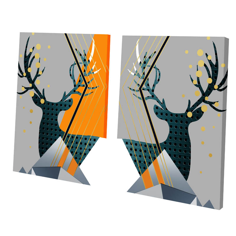 Buy Vaughn Stag Wall Art - Set Of Two Wall Art & Paintings from Vaaree