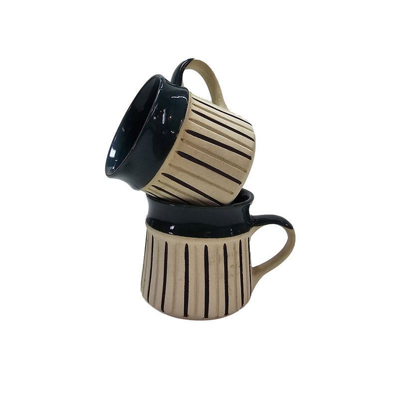 Buy Jirva Ceramic Mug (250 ML) - Set Of Two Mug from Vaaree