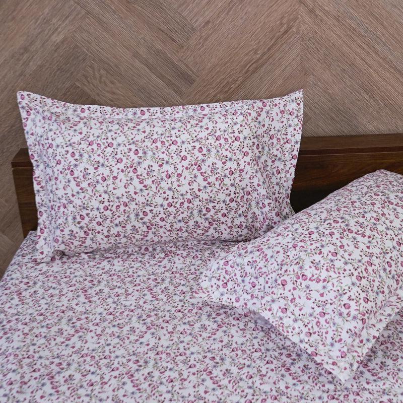 Buy Anvisha Floral Bedsheet - Pink Bedsheets from Vaaree